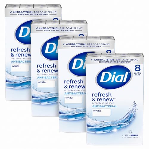 Image 1 of Default Title for the product Dial Antibacterial Bar Soap, Refresh & Renew, White, 4 oz, Pack of 128