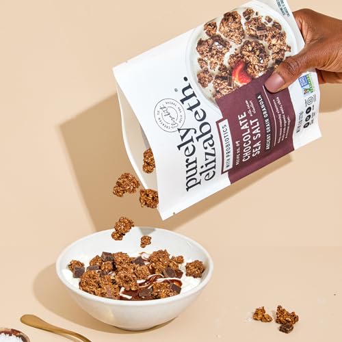 Image 5 of Purely Elizabeth Chocolate Sea Salt Ancient Grain Granola with Probiotics Gluten-Free 8 Ounce Pack of 3