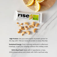 Thumbnail for Image 4 of Rise Pea Protein Bar - Vegan Lemon Cashew 15g Protein
