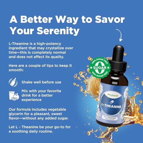 Image 2 of Phytoral Potent L-Theanine Liquid Drops - 2 Fl Oz