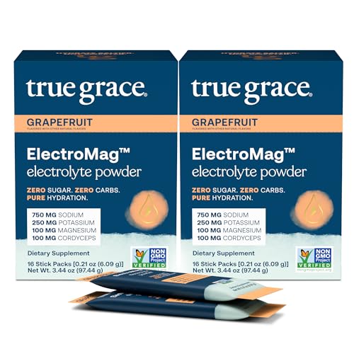 Image 14 of Grapefruit / 32 Stick Packs for the product True Grace ElectroMag Electrolyte Powder