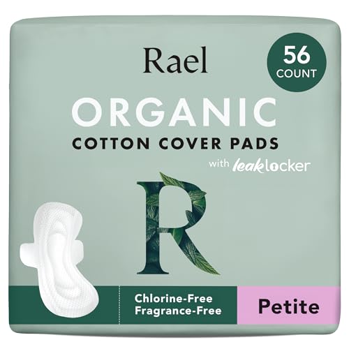 Image 1 of Default Title for the product Rael Organic Cotton Cover Sanitary Pads for Women, Light (Petite, 56 Ct)