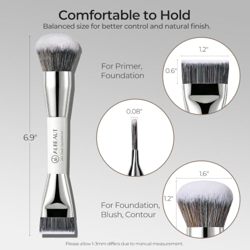 Image 6 of ALBEAUT Foundation Brush for Liquid Makeup, Flat? Dual Makeup Brush