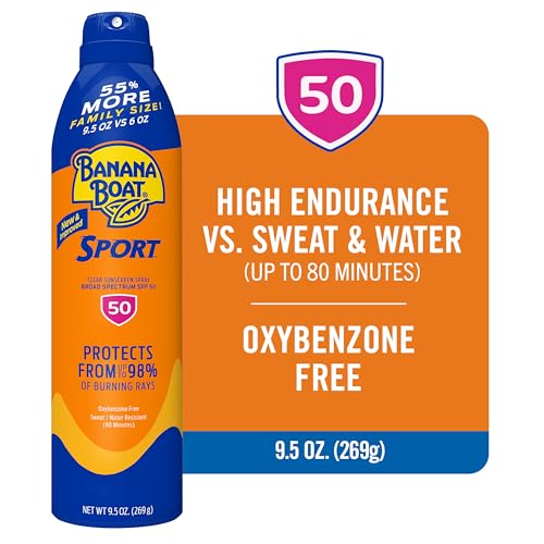 Image 2 of Banana Boat Sport SPF 50 Sunscreen Spray, Family Size, 9.5 oz