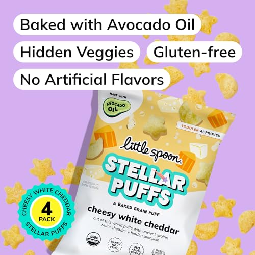 Image 6 of Little Spoon Stellar Puffs Cheesy White Cheddar 2oz 4-Pack