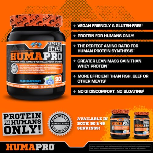 Image 3 of ALR Industries Humapro Vegan EAA Formula Blue Raspberry 90 Servings
