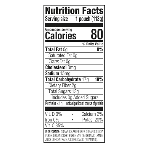Image 2 of Happy Baby Clearly Crafted Stage 2 Apples Guavas & Beets 4oz Pouch (16)