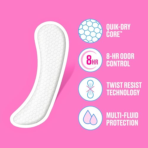 Image 3 of Carefree Carefree Panty Liners for Women, Long, Unwrapped, Unscented, 92 Ct