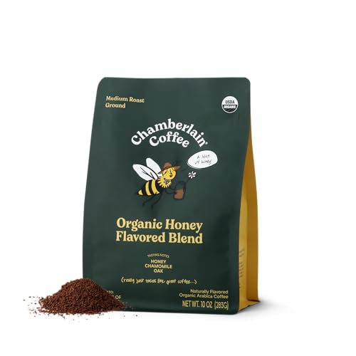 Image 1 of Default Title for the product Chamberlain Coffee Organic Ground Coffee - Honey Medium Roast, 10 Ounces