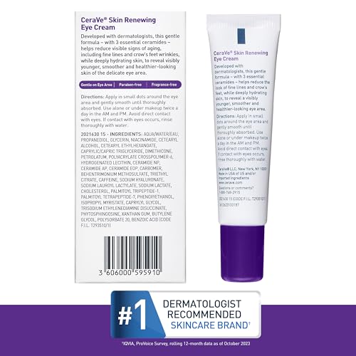 Image 6 of CeraVe Eye Cream for Wrinkles with Peptides, Caffeine & Niacinamide, 0.5oz