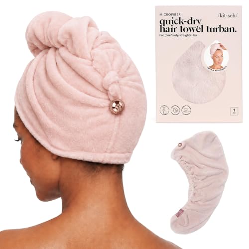 Image 1 of Pink / 1 Count for the product Kitsch Microfiber Hair Towel Wrap for Women