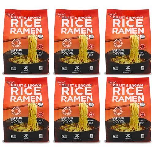Image 1 of Default Title for the product Lotus Foods Organic Millet & Brown Rice Ramen - 10 Oz Bags (Pack of 6)