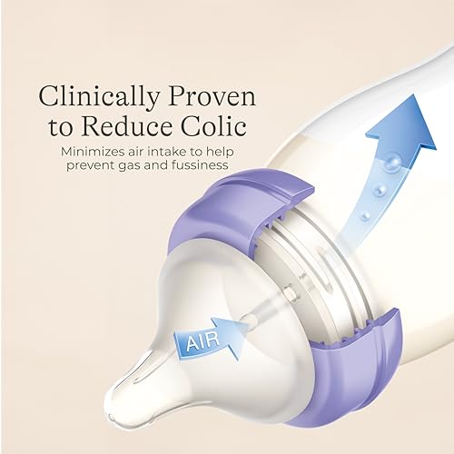 Image 5 of Lansinoh NaturalWave Newborn Gift Set – 3 Anti‐Colic 5 oz Bottles with S‐Flow Nipples + 3 Breastfeeding 8 oz Bottles with M‐Flow Nipples (6 Pack)