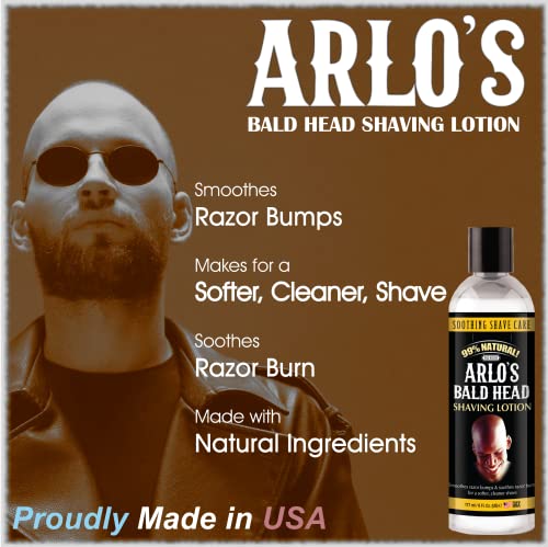 Image 3 of Arlo's Bald Head Shaving Lotion 6 oz