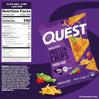 Thumbnail for Image 2 of Quest Nutrition Loaded Taco Tortilla Style Protein Chips, 1.1 oz (Pack of 12)