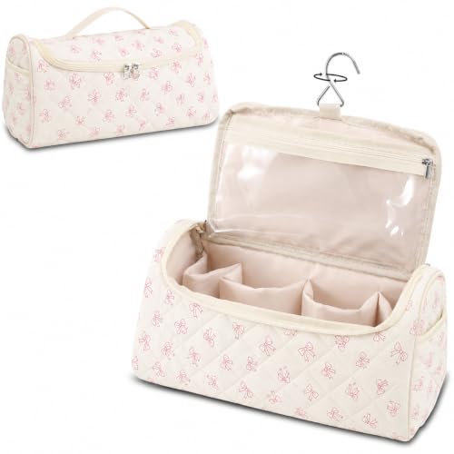 Image 11 of Bow E - Pink for the product GISMTR Quilted Hair Tools Travel Case