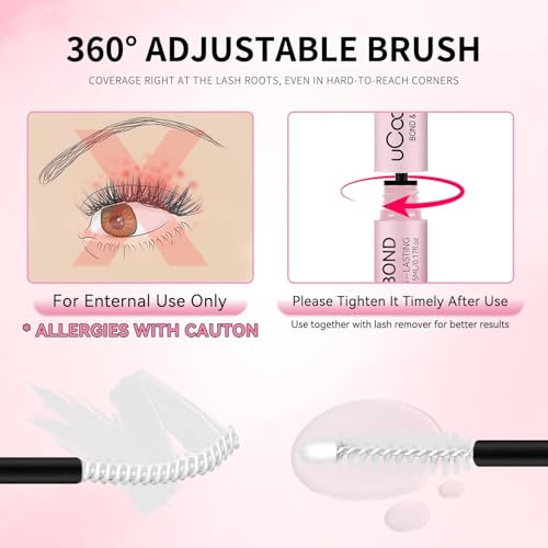 Image 5 of UCOOLME Lash Bond and Seal Waterproof Lash Glue 10ML