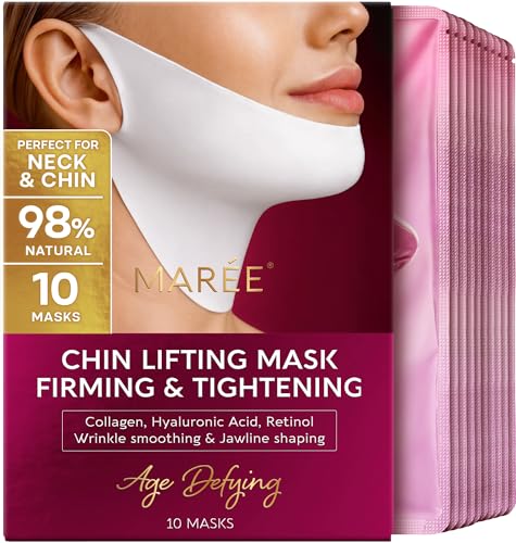 Image 1 of Default Title for the product MAREE Anti Aging V Line Lifting Mask - Neck & Chin Lifting Mask - 10 Ct