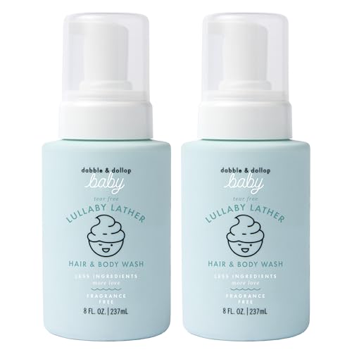 Image 1 of 8 Fl Oz (Pack of 2) for the product Dabble & Dollop Baby Hair & Body Wash - Tear-Free, Fragrance-Free 2-in-1 Cleanser (8 fl oz, Pack of 2)