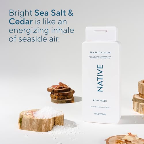 Image 5 of Native Clean Body Wash Sea Salt & Cedar Scent 18 fl oz