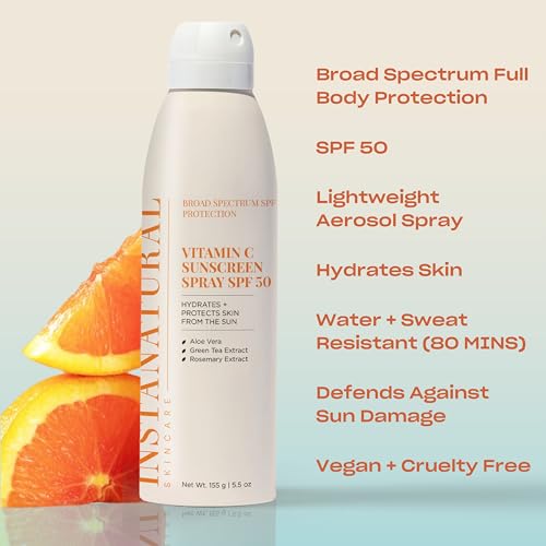 Image 2 of InstaNatural Vitamin C SPF 50 Spray: Broad Spectrum Sunscreen, 5.5 Fl Oz