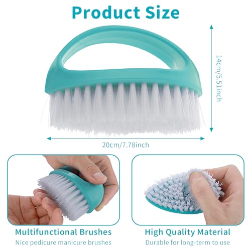 Image 4 of Amaxiu Hand Nail Brushes, 2pcs Grip Clean Heavy Duty Nail Brushes for Cleaning Fingernails Nylon Firm Stiff Bristles Deep Clean Scrubber for Mechanics Gardeners Hand Under Nails Toes
