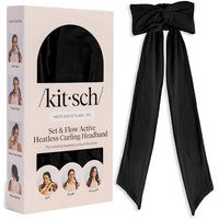 Thumbnail for Image 2 of Black for the product Kitsch Set & Flow Active Heatless Curling Headband For Women