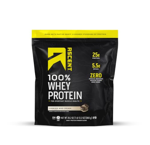Image 1 of Default Title for the product Ascent 100% Whey Protein Powder Cookies & Cream 1.7 lb