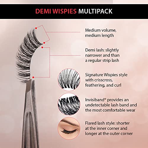 Image 3 of Ardell Wispies False Eyelashes 113 - Black, Natural Look Wispy Lashes, Soft & Lightweight Strip, 5 Pairs, 1 Pack