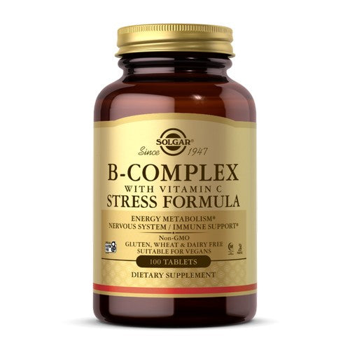 Solgar B-Complex with Vitamin C Stress Formula Tablets 100 Tabs