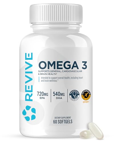 Image 1 of Default Title for the product Revive MD Omega 3 Fish Oil Supplements for Men & Women – 120 Softgels