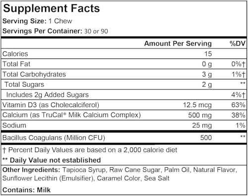 Image 3 of ProCare Health Calcium Soft Chew Sea Salted Caramel 30 Count