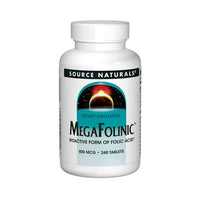 Thumbnail for Source Naturals MegaFolinic 800 mcg 240 Tabs