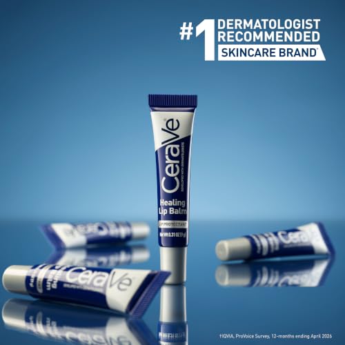 Image 4 of CeraVe Healing Lip Balm, Hydrating Hyaluronic Acid Lip Treatment, 0.7oz