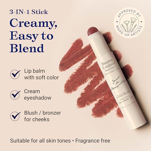 Image 3 of Embryolisse Color Balm 3-in-1 Makeup Stick for Cheeks, Eyes & Lips, 0.08 oz
