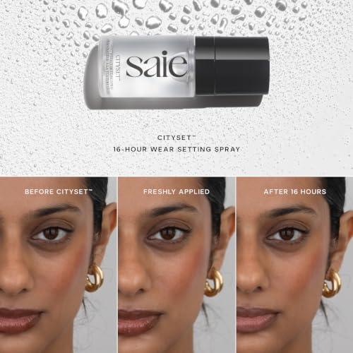 Image 5 of Saie Saieglow Bestsellers Kit - Full-Size Dew Blush, Mini Glowy Super Gel & City Set Setting Spray (3 Ct)