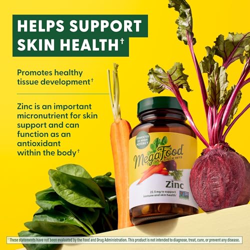 Image 6 of MegaFood Zinc Bisglycinate, High Absorption, Immune Support, 120 Tablets