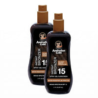 Thumbnail for Image 1 of Default Title for the product Australian Gold Spray Gel Sunscreen with Instant Bronzer SPF 15, 8 Ounce Pack of 2
