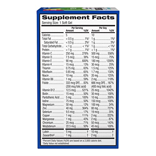 Image 3 of PreserVision AREDS 2 + Multivitamin Eye Vitamins, 100 Softgels