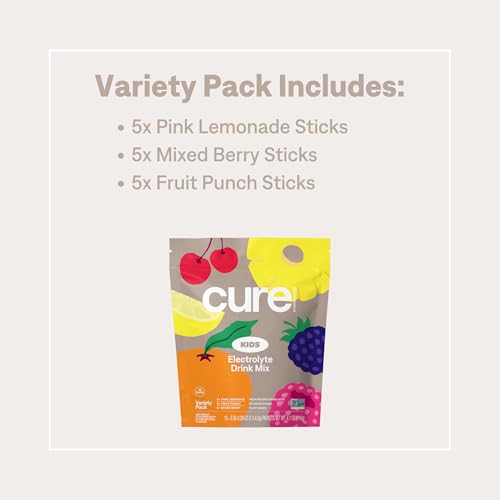Image 5 of Cure Hydration Kids Electrolyte Drink Powder Variety Pack 15 Packets