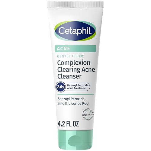 Image 1 of Default Title for the product Cetaphil Gentle Clear BPO Acne Face Wash, Soothing, Sensitive Skin, 4.2oz