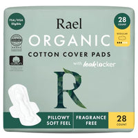 Thumbnail for Image 1 of Default Title for the product Rael Organic Cotton Cover Sanitary Pads for Women Moderate (Regular, 28 Ct)