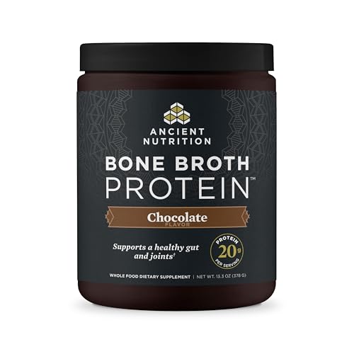 Image 1 of Default Title for the product Ancient Nutrition Grass Fed Bone Broth Protein Powder, Chocolate