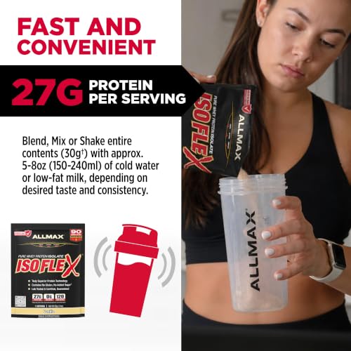 Image 4 of ALLMAX ISOFLEX Whey Protein Isolate, Vanilla, 10 Packets, 30 g Each
