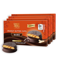 Thumbnail for Image 1 of Default Title for the product ChocZero Sugar Free Dark Chocolate Peanut Butter Cups, Vegan, 4 Pack