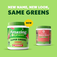 Thumbnail for Image 2 of Amazing Grass Super Greens Powder Energy Watermelon, 30 Servings