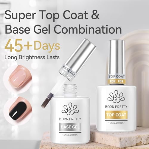Image 2 of BORN PRETTY Gel Top Coat 15ml Gloss Base and Top Gel Coat Set