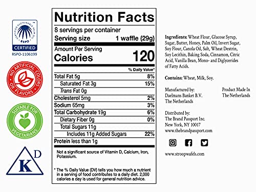 Image 2 of Daelmans Stroopwafels, Honey Dutch Waffle Cookies - 8.11 Oz (Pack of 2)