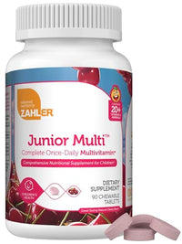 Thumbnail for Image 1 of 90 Count (Pack of 1) for the product Zahler Junior Multi Children's Complete Multivitamin Cherry 90 Chewable Tablets