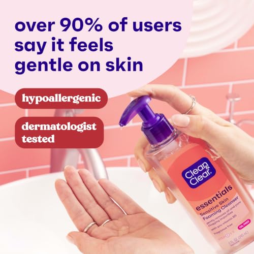Image 4 of Clean & Clear Essentials Oil-Free Foaming Facial Cleanser, 8 fl oz